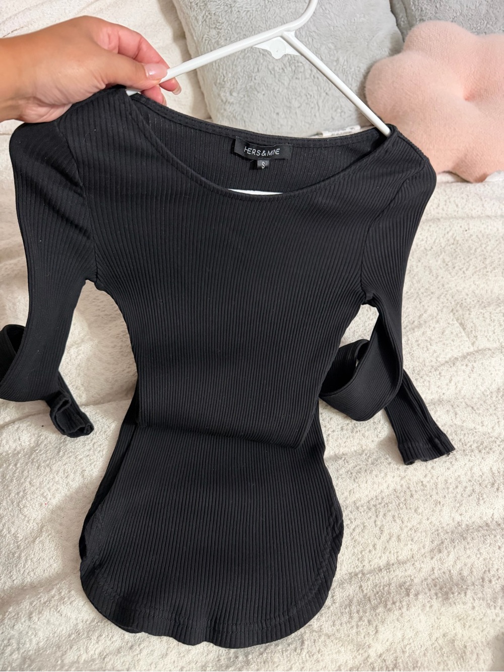 Curved hem long sleeve bodycon mini dress size slits ribbed small